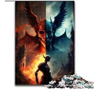 Puzzle da 1000 pezzi "Demoni dell'Inferno" in cartone, regalo perfetto per compleanni, Natale, Halloween, Ringraziamento, Pasqua, 1000 pezzi(26x38cm)