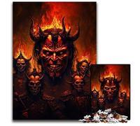 Puzzle da 1000 pezzi "Demoni dell'Inferno", rompicapo impegnativo per adolescenti, divertente serata di giochi in famiglia, 50x75CM/19,68x29,52 pollici