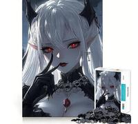 Puzzle da 1000 pezzi "Demoniaca dai capelli bianchi" per adolescenti,gioco stimolante per la mente,incastro perfetto,senza spazi vuoti,rilassante attività di gruppo al chiuso (50x75cm)