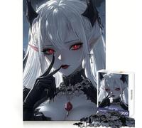 Puzzle da 1000 pezzi "Demoniaca dai capelli bianchi" per adolescenti, stimola la concentrazione, ideale per il relax e il divertimento, con incastri a pressione Regalo memorabile (38x52cm)