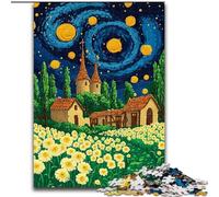 Puzzle da 1000 pezzi "Dente di leone sotto il cielo notturno", gioco interattivo per famiglie, rompicapo, giocattolo educativo (dimensioni 50x75cm)