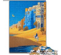 Puzzle da 1000 pezzi "Desert City" per adulti e adolescenti, per ammazzare il tempo durante le vacanze e migliorare l'amore tra coppie (50x75cm)