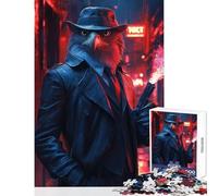 Puzzle da 1000 pezzi - Detective aquila in paesaggio urbano noir Decorazione per la casa Giocattoli Regali di compleanno Gioco educativo Allena il tuo cervello e le tue mani Dimensioni 50x75cm