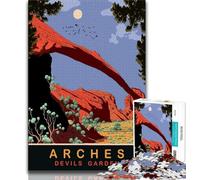 Puzzle da 1000 pezzi Devils Garden Utah per adulti, antistress, sfida difficile, adatto per la decorazione della scrivania, 38x26cm