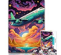 Puzzle da 1000 pezzi di aerei colorati, 1000 pezzi per adolescenti, antistress, sfida difficile, migliora l'amore tra coppie, 26x38cm