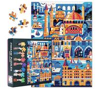 Puzzle da 1000 pezzi di alta qualità, poster di viaggio Turchia, design retrò, Istanbul, puzzle unico e impegnativo, gioco di società, attività familiari, decorazione da parete, idea regalo, 70 x 50