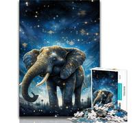 Puzzle da 1000 pezzi di Animali Fantastici Elefante per Adulti e Ragazzi, Giocattoli Educativi, Antistress, Ottimi Regali e Giocattoli 38x52cm