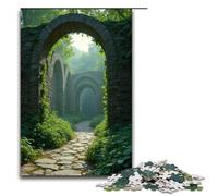 Puzzle da 1000 pezzi di antiche mura cittadine ricoperte di viti per bambini puzzle in legno decorazioni artistiche per la casa 1000 pezzi (75x50 cm)