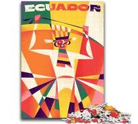 Puzzle da 1000 pezzi di arte geometrica dell'Ecuador per adolescenti, regalo educativo per alleviare lo stress, ideale come regalo per tutta la famiglia, 1000 pezzi (50x75cm)