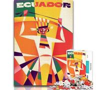 Puzzle da 1000 pezzi di arte geometrica dell'Ecuador per adulti e adolescenti,per ammazzare il tempo durante le vacanze in casa Ogni pezzo è unico Gioco divertente e stimolante per tutta la famiglia
