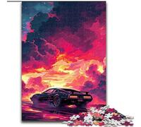 Puzzle da 1000 pezzi di auto sportive classiche colorate in legno, rompicapo ad alta difficoltà per adolescenti, 50x75cm, Natale o compleanni