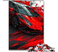 Puzzle da 1000 pezzi di auto sportive classiche colorate in legno, rompicapo ad alta difficoltà per adolescenti, 50x75cm, Natale o compleanni