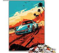 Puzzle da 1000 pezzi di auto sportive classiche in legno, idea regalo unica per la casa fai da te 50x75cm per adolescenti e famiglie, decorazione fai da te perfetta e sfida rompicapo