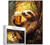 Puzzle da 1000 pezzi di bradipo per adulti Fantasy Forest Sfondo Art Puzzle impegnativo per attività familiari giochi colorati fai da te per la decorazione della casa regali 50 x 68 cm