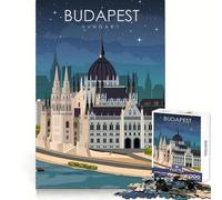 Puzzle da 1000 pezzi di Budapest, Ungheria, per adolescenti, per allenamento cognitivo, attività ricreativa, bordi lisci, regalo stagionale (38x52cm)
