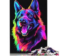 Puzzle da 1000 pezzi di cani e animali al neon, per adulti, difficoltà alta, giochi rilassanti, giocattolo, regalo di Halloween, 1000 pezzi (75x50 cm)