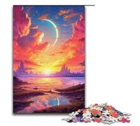 Puzzle da 1000 pezzi di carta per bambini con paesaggio artistico e anime interazione genitori-figli 1000 pezzi (38x26 cm)
