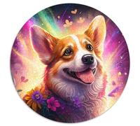 Puzzle da 1000 pezzi di cartone colorato a forma di Corgi, per adolescenti e famiglie, perfetto come decorazione fai da te e come sfida per stimolare la mente (dimensioni 67,5x67,5 cm)