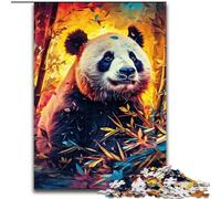Puzzle da 1000 pezzi di cartone colorato raffigurante un panda, dimensioni 26x38cm, ideale per adolescenti e collezionisti, regalo da viaggio, attività per famiglie