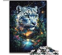 Puzzle da 1000 pezzi di cartone con leopardo della giungla, 26x38cm, decorazione colorata per la casa e gioco interattivo per famiglie