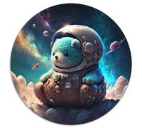 Puzzle da 1000 pezzi di cartone rotondo con astronauti della galassia per adolescenti e famiglie, perfetto come decorazione fai da te e come sfida per stimolare la mente (dimensioni 67,5x67,5 cm)