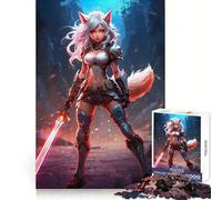 Puzzle da 1000 pezzi di Catwoman Warrior per adolescenti,esercizio mentale,rilassante,divertente,con chiusura a incastro,ideale per le vacanze (38x52cm)