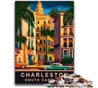 Puzzle da 1000 pezzi di Charleston, Carolina del Sud, per adolescenti, regali, gioco per famiglie, antistress, sfida difficile, fantastici regali e giocattoli, 1000 pezzi (50x75cm)