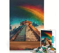 Puzzle da 1000 pezzi di Chichen Itza, gioco rompicapo, decorazione per la casa, con pezzi di forma casuale completamente ad incastro 50x75cm