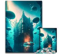 Puzzle da 1000 pezzi di città sottomarina per adulti, adolescenti e famiglie - Gioco rompicapo fai da te, regalo, 50x75CM/19,68x29,52 pollici