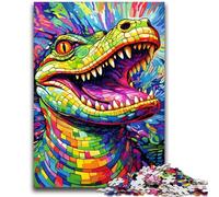 Puzzle da 1000 pezzi di coccodrilli colorati per adolescenti, regali per attività divertenti da fare a casa, regalo di compleanno, regali da viaggio (50x75cm)
