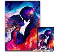 Puzzle da 1000 pezzi di coppia di fiamme gemelle innamorate, puzzle in cartone per adulti, gioco rompicapo, gioco interattivo per famiglie, adatto per età 14+ 26X38CM/10,23x14,96 pollici