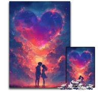 Puzzle da 1000 pezzi di coppia innamorata per adulti, decorazione fai da te, sfida mentale, per adulti, famiglia, regalo di festa 26X38CM/10,23x14,96 pollici