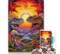 Puzzle da 1000 pezzi di dinosauri antichi puzzle da 1000 pezzi per regali per adulti con poster abbinato e foglio di quiz per età 14 (50x75cm)