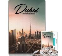 Puzzle da 1000 pezzi di Dubai per adulti e adolescenti, gioco rompicapo, decorazione da parete, regali unici per compleanno e Natale, 38x26cm