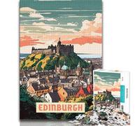 Puzzle da 1000 pezzi di Edimburgo per adulti e adolescenti, gioco per famiglie, antistress, sfida difficile, regali di Babbo Natale segreto, 50x75cm
