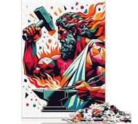 Puzzle da 1000 pezzi di Efesto, dio del fuoco, puzzle in legno, gioco educativo per adulti, 1000 pezzi (75x50 cm)
