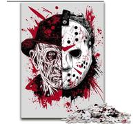 Puzzle da 1000 pezzi di film horror per adulti e adolescenti, giocattolo educativo antistress, ideale come regalo per tutta la famiglia (26x38cm)