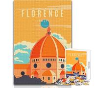 Puzzle da 1000 pezzi di Firenze, Italia, per adolescenti, gioco di pensiero logico interattivo, ideale come regalo per occasioni memorabili, dimensioni 38x26cm