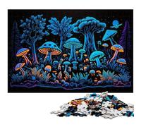 Puzzle da 1000 pezzi di Funghi Magici per Adulti, Puzzle in Legno Rilassante e Intrattenimento, Perfetto Regalo di Natale e Decorazione per la Casa 50x75CM/19,68x29,52 pollici