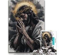 Puzzle da 1000 pezzi di Gesù per adolescenti, regalo per sfida di gioco educativo, giocattolo, arredamento unico per la casa e regali (38x26cm)