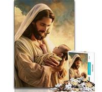 Puzzle da 1000 pezzi di Gesù per adulti, 1000 pezzi, allena il tuo cervello e le tue mani, regalo di compleanno, regali (38x26cm)