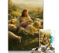 Puzzle da 1000 pezzi di Gesù per adulti, regalo, gioco per famiglie, antistress, sfida difficile, regali di Babbo Natale segreto, 50x75cm