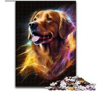 Puzzle da 1000 pezzi di Golden Retriever Fantasy, puzzle impossibili per adulti, idea regalo per le feste, opera d'arte umoristica, opera d'arte dettagliata (dimensioni 26x38cm)