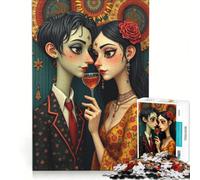 Puzzle da 1000 pezzi di Gustav Klimt e Tim Burton, gioco per famiglie, assemblaggio di motivi, con pezzi di forma casuale completamente ad incastro 38x26cm