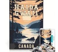 Puzzle da 1000 pezzi di Haida Gwaii, Canada, giocattolo fai-da-te, sfida impegnativa, con pezzi di forma casuale completamente ad incastro 38x52cm