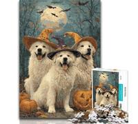 Puzzle da 1000 pezzi di Halloween con animali, puzzle per adulti, giocattoli, giochi educativi, antistress, fantastici regali e giocattoli, 26x38cm