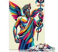 Puzzle da 1000 pezzi di Hermes, Dio dei confini, per adulti, puzzle di carta, gioco educativo per bambini, come regalo di Natale, 38x26 cm/1000 pezzi
