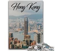 Puzzle da 1000 pezzi di Hong Kong per adulti e adolescenti, regalo di compleanno per trascorrere il tempo libero in casa, regali, decorazione da parete per 14+ anni (26x38cm)
