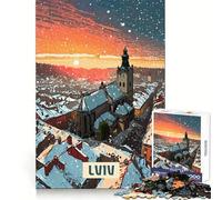 Puzzle da 1000 pezzi di Leopoli per adolescenti,esercizio mentale,rilassante,divertente,con chiusura a incastro,ideale come regalo per le vacanze (50x75cm)
