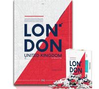Puzzle da 1000 pezzi di Londra, Regno Unito, per adulti e adolescenti, giocattolo educativo intellettuale decomprimente, regalo di compleanno, regali, decorazione murale 50x75cm